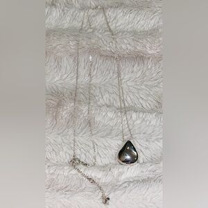LOFT Silver Teardrop Necklace